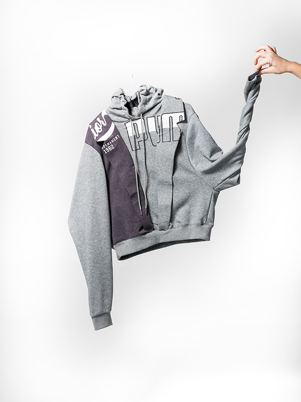 Hoodie "double grey sweater"
