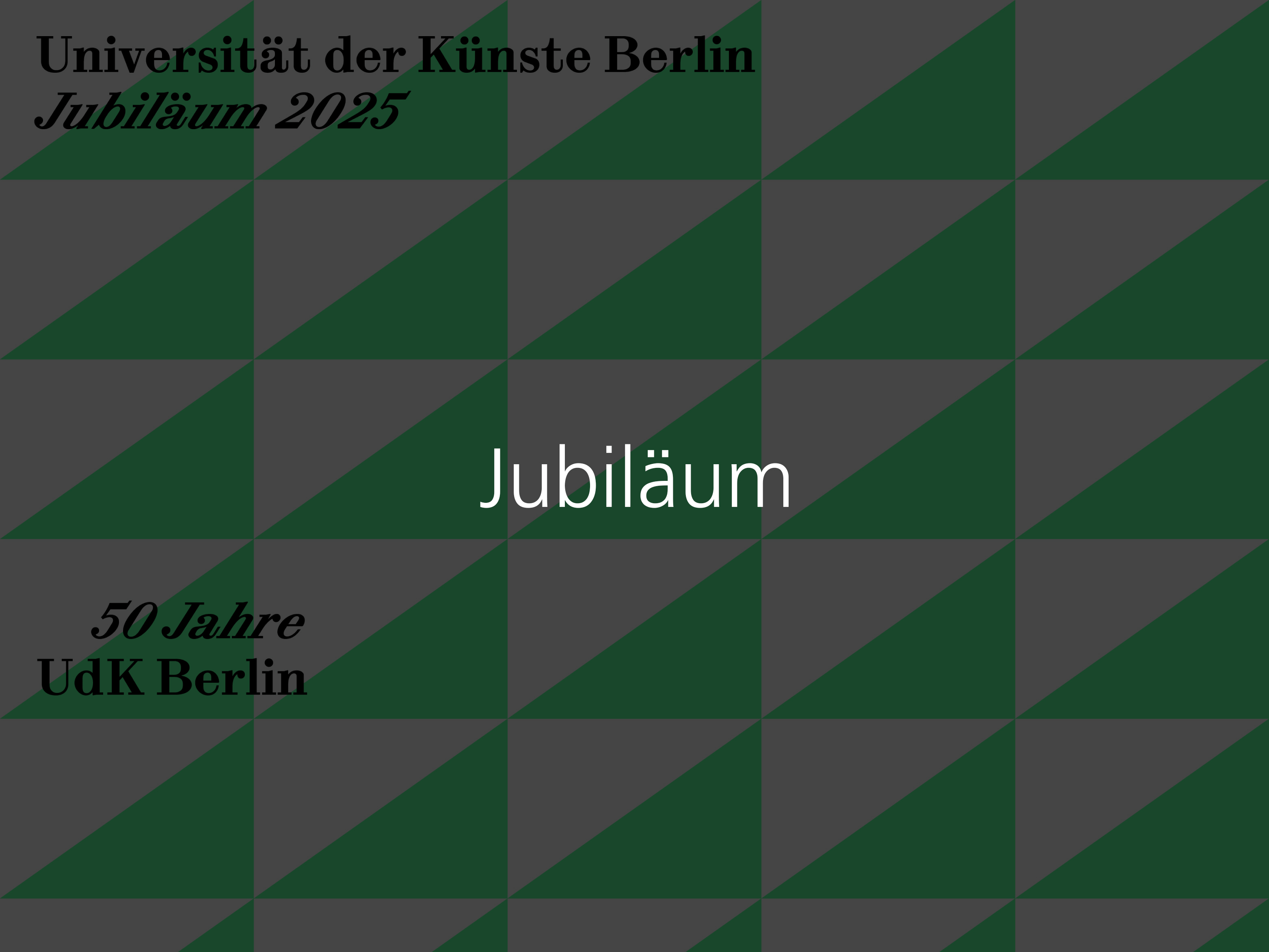 Jubiläumsartikel zur Feier besonderer Anlässe der UdK Berlin.